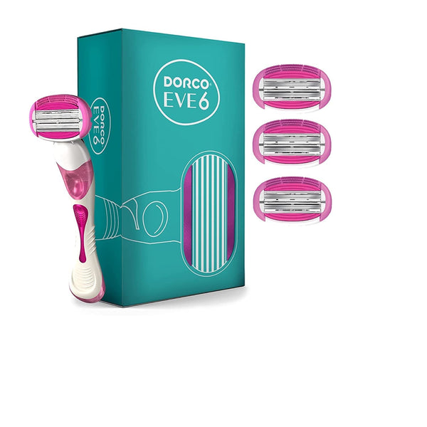 Dorco Eve 6 <br /> Handle With 4 Cartridges